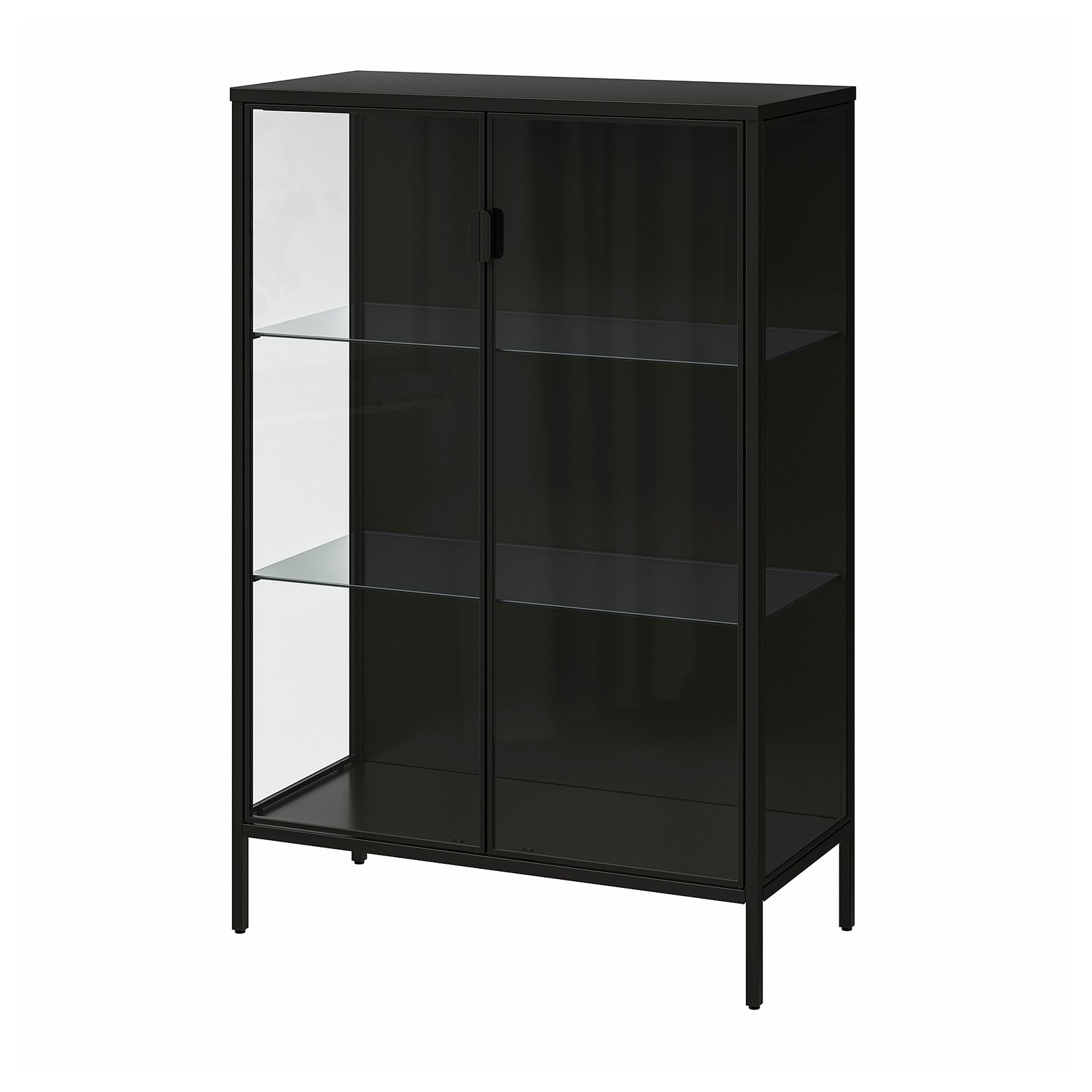 IKEA RUDSTA 碳黑色玻璃門櫃