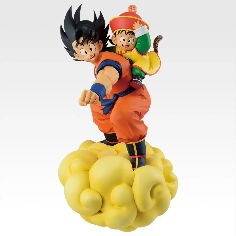 七龍珠一番賞 SPIRIT OF THE SAIYAN 最後賞 孫悟空與孫悟飯 筋斗雲 MASTERLISE PLUS 約21公分